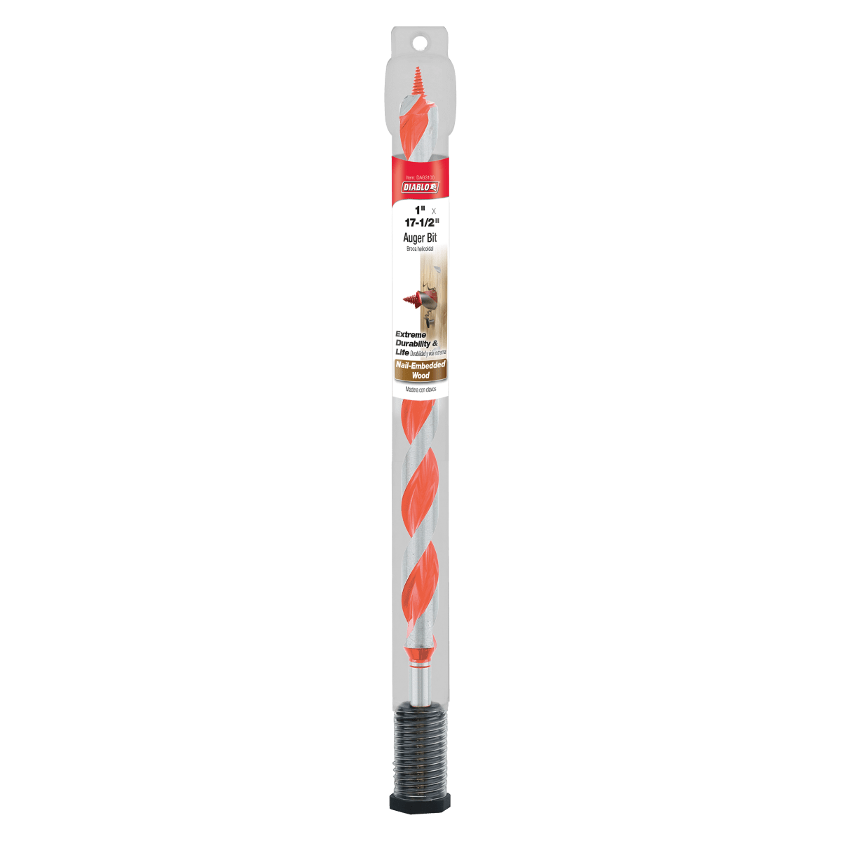 15/16" x 17 - 1/2" Auger Bit for Wood & Nail - Embedded Wood - AAA Industrial Supply
