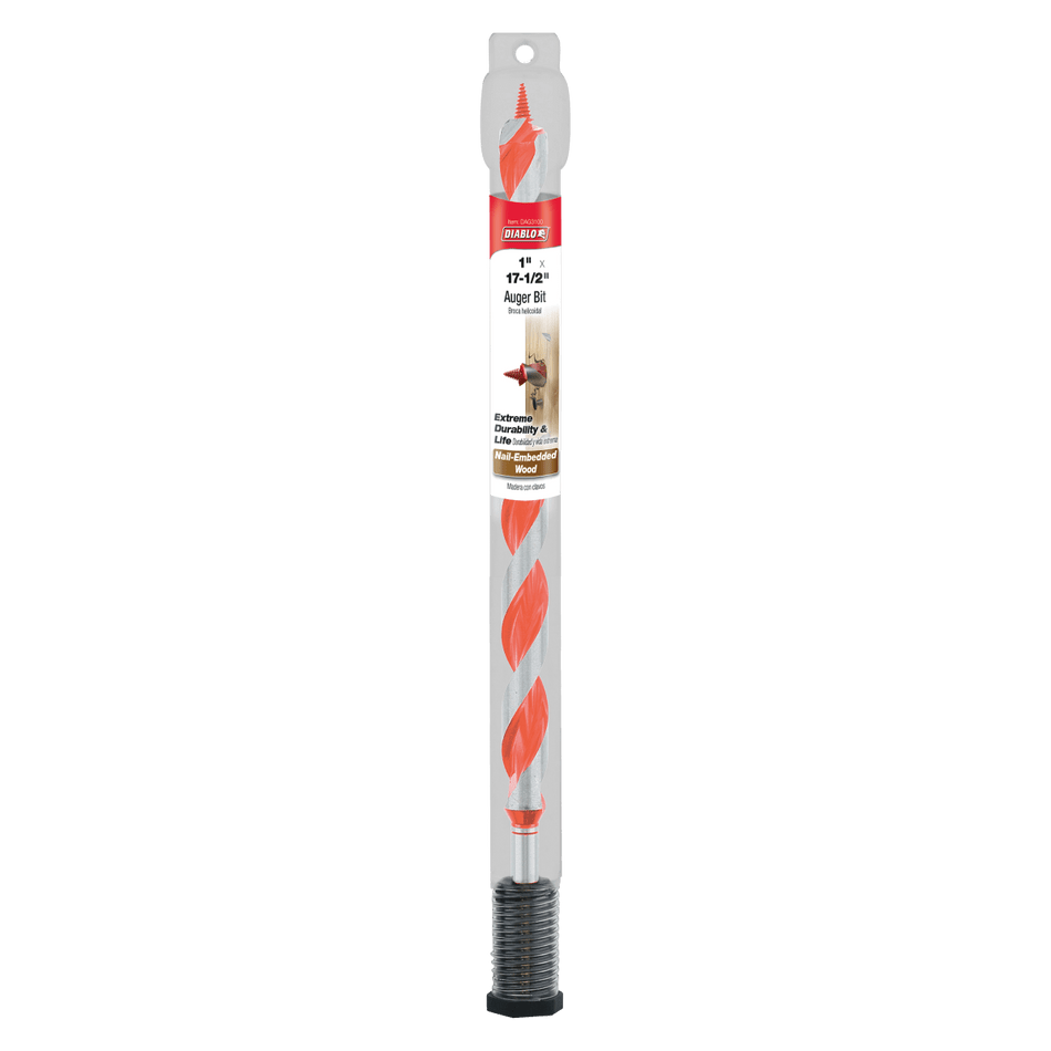 15/16" x 17 - 1/2" Auger Bit for Wood & Nail - Embedded Wood - AAA Industrial Supply