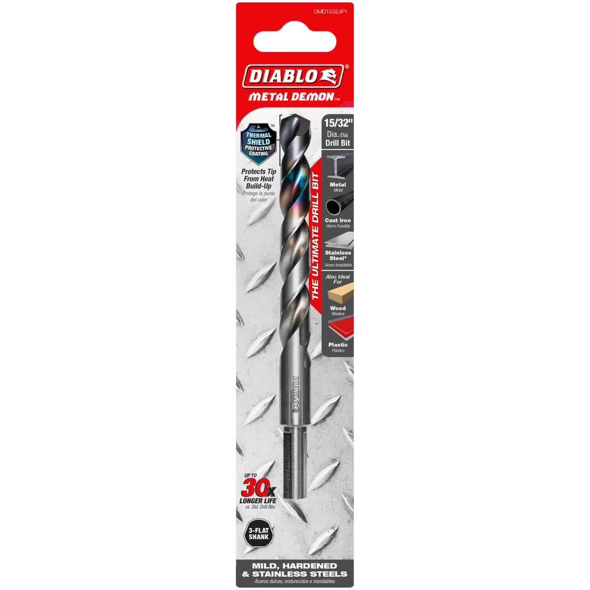 15/32" Metal Demon™ Drill Bit for Mild, Hardened and Stainless Steels - AAA Industrial Supply