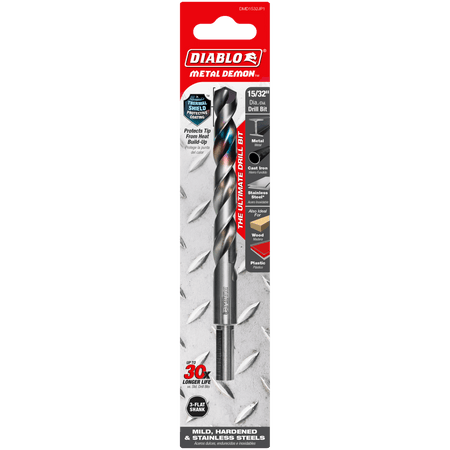 15/32" Metal Demon™ Drill Bit for Mild, Hardened and Stainless Steels - AAA Industrial Supply