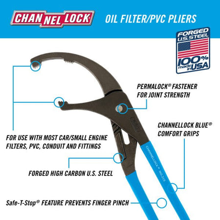 15.5" Channellock Oil Filter/ PVC Plier - AAA Industrial Supply