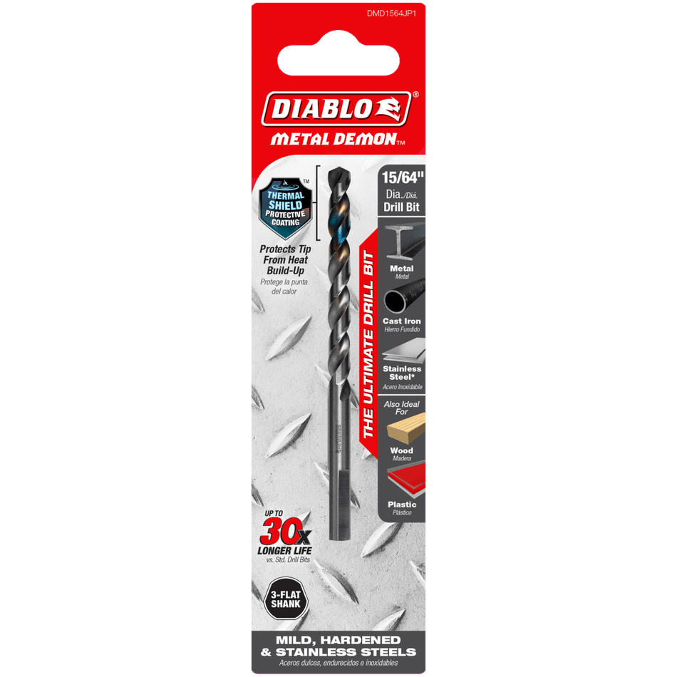 15/64" Metal Demon™ Drill Bit for Mild, Hardened and Stainless Steels - AAA Industrial Supply
