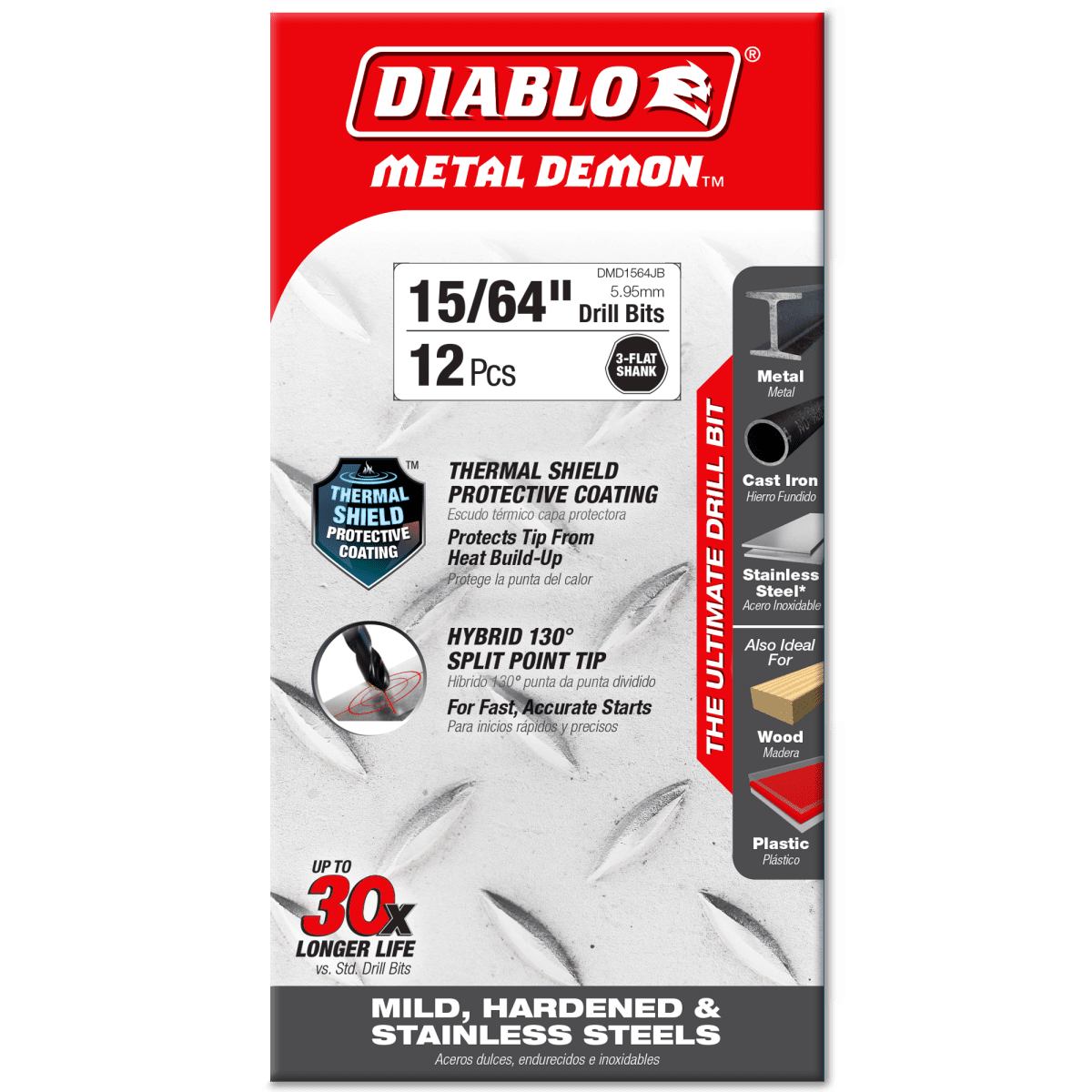 15/64" Metal Demon™ Drill Bits for Mild, Hardened and Stainless Steels - AAA Industrial Supply