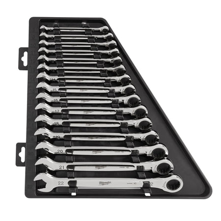 15pc Ratcheting Combination Wrench Set - Metric - AAA Industrial Supply
