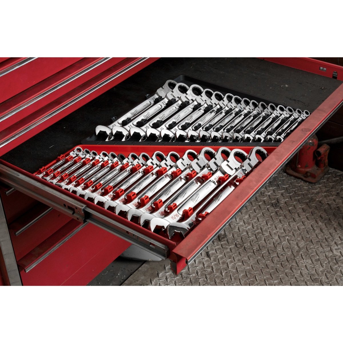 15pc SAE Flex Head Ratcheting Combination Wrench Set - AAA Industrial Supply