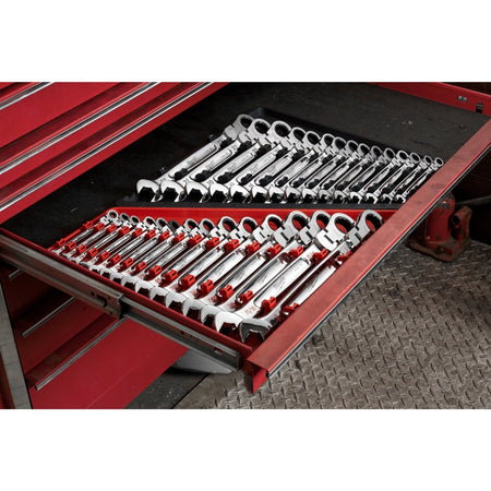 15pc SAE Flex Head Ratcheting Combination Wrench Set - AAA Industrial Supply