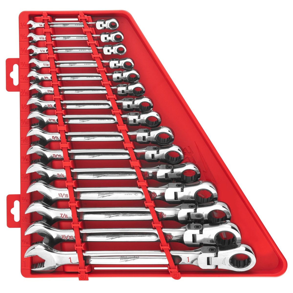 15pc SAE Flex Head Ratcheting Combination Wrench Set - AAA Industrial Supply