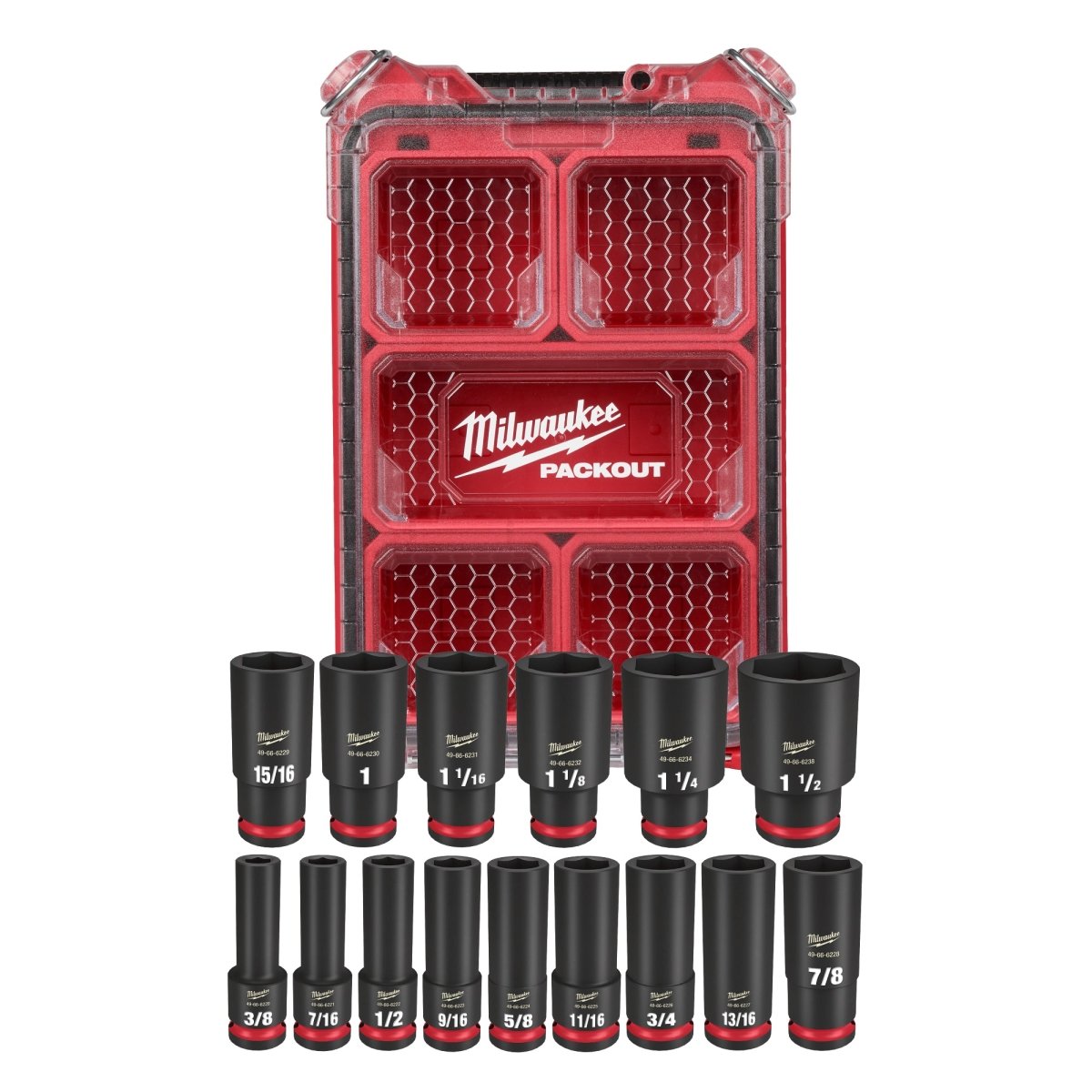 15PC SHOCKWAVE™ Impact Duty Socket 1/2” Drive SAE Set with PACKOUT™ - AAA Industrial Supply