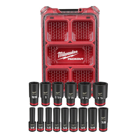 15PC SHOCKWAVE™ Impact Duty Socket 1/2” Drive SAE Set with PACKOUT™ - AAA Industrial Supply