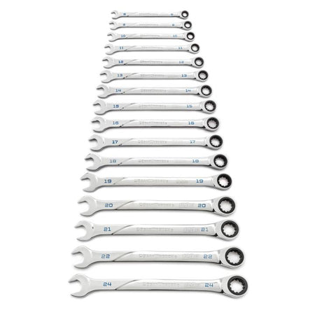 16 Piece 120XP™ Universal Spline XL Ratcheting Combination Metric Wrench Set - AAA Industrial Supply