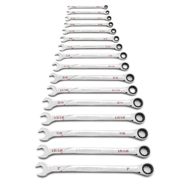 16 Piece 120XP™ Universal Spline XL Ratcheting Combination SAE Wrench Set - AAA Industrial Supply