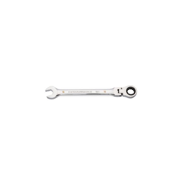 16mm 90 - Tooth 12 Point Flex Head Ratcheting Combination Wrench - AAA Industrial Supply