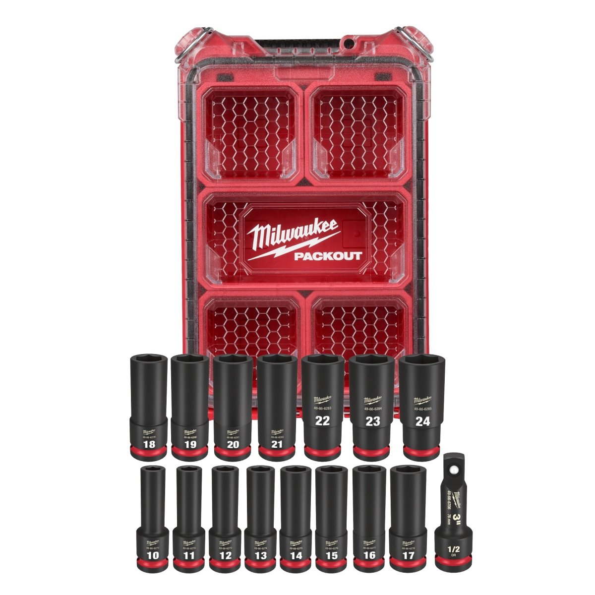 16PC SHOCKWAVE™ Impact Duty Socket 1/2” Drive 16PC MM Set with PACKOUT™ - AAA Industrial Supply