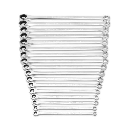 17 Piece 72 - Tooth 12 Point XL GearBox™ Double Box Ratcheting Metric Wrench Set - AAA Industrial Supply