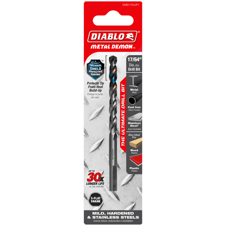 17/64" Metal Demon™ Drill Bit for Mild, Hardened and Stainless Steels - AAA Industrial Supply