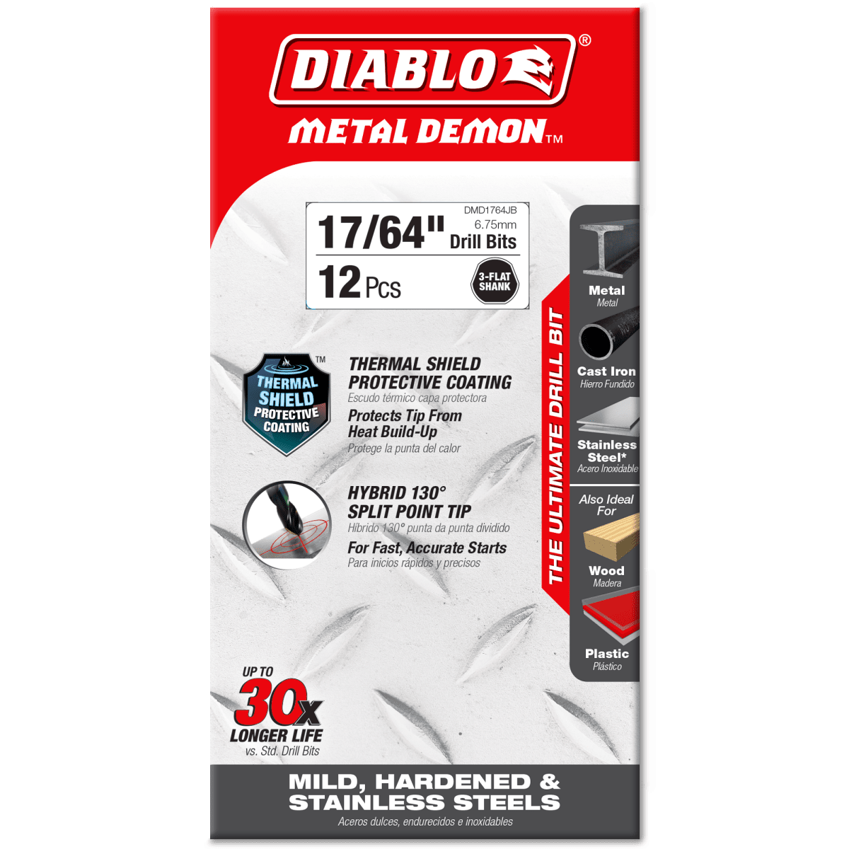 17/64" Metal Demon™ Drill Bits for Mild, Hardened and Stainless Steels - AAA Industrial Supply