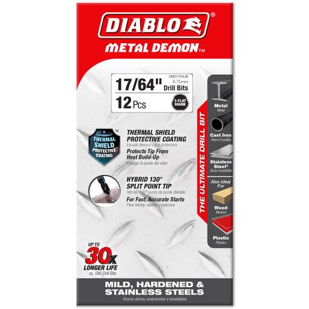17/64" Metal Demon™ Drill Bits for Mild, Hardened and Stainless Steels - AAA Industrial Supply