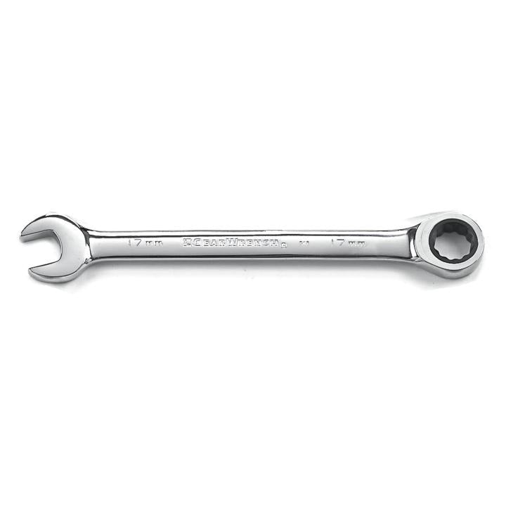 17mm 72 - Tooth 12 Point Ratcheting Combination Wrench - AAA Industrial Supply