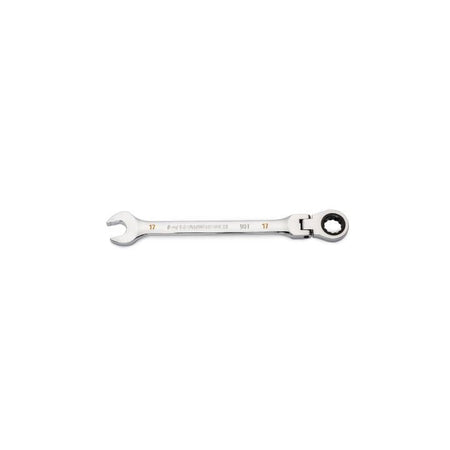 17mm 90 - Tooth 12 Point Flex Head Ratcheting Combination Wrench - AAA Industrial Supply
