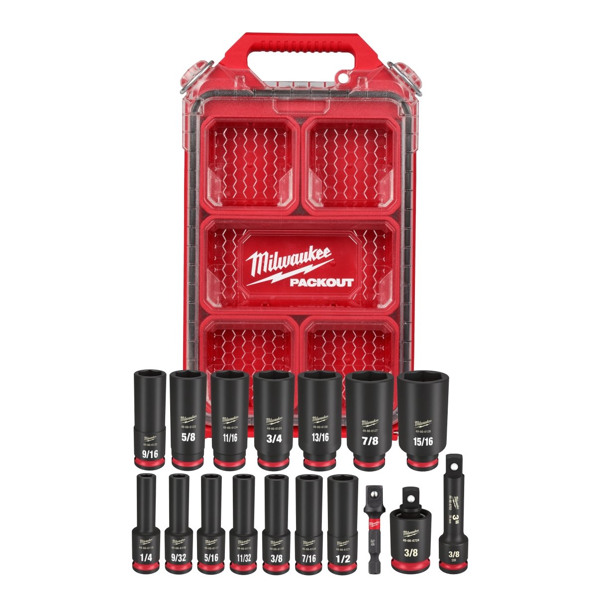 17PC SHOCKWAVE™ Impact Duty Socket 3/8” Drive SAE Set with PACKOUT™ - AAA Industrial Supply