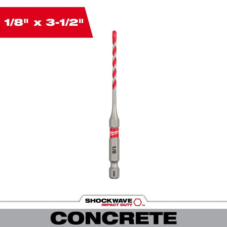 1/8" x 2" x 3 - 1/2" SHOCKWAVE™ Impact Duty Carbide Hammer Drill Bit - AAA Industrial Supply