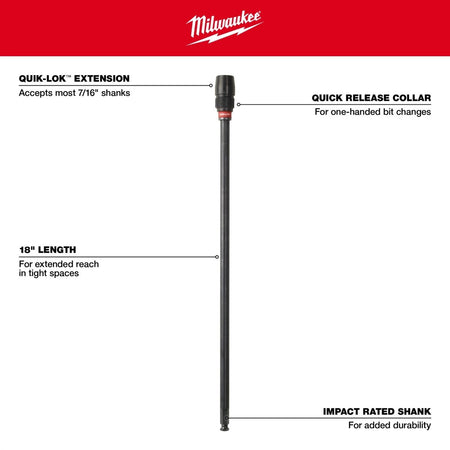 18" x 7/16" Universal QUIK - LOK™ Extension - AAA Industrial Supply