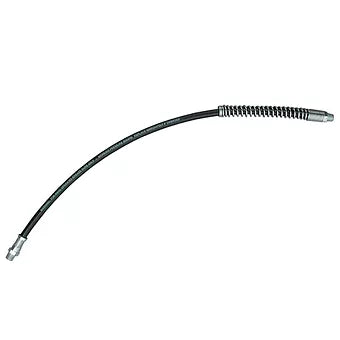 18" Spring Guard Grease Gun Whip Hose - Heavy Duty - 1/8" NPT - 3,500 PSI