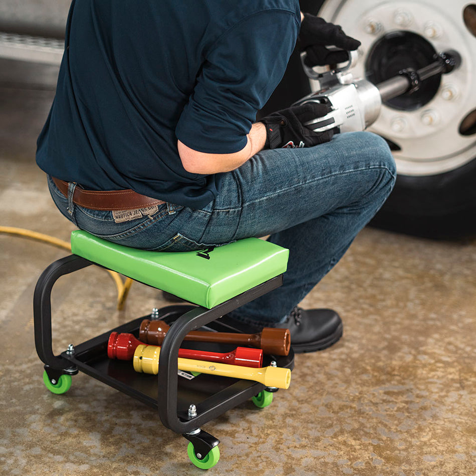 Viking Mechanic's Roller Seat with Tool Tray - 300 lb Capacity