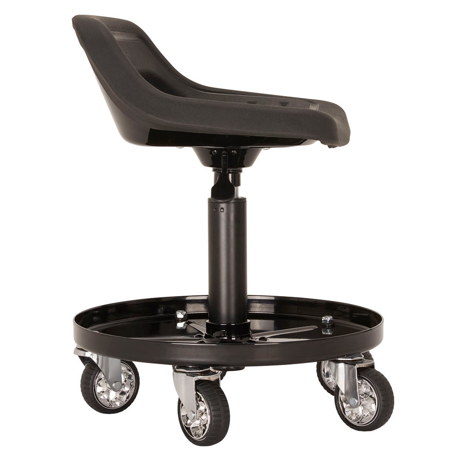 Viking Adjustable Height Tractor Style Roller Seat with Tool Tray - 300 lb Capacity