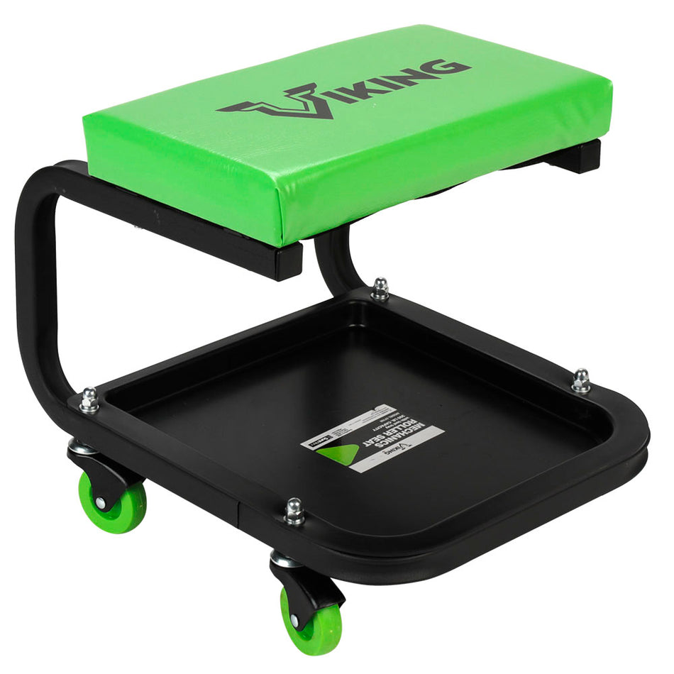 Viking Mechanic's Roller Seat with Tool Tray - 300 lb Capacity