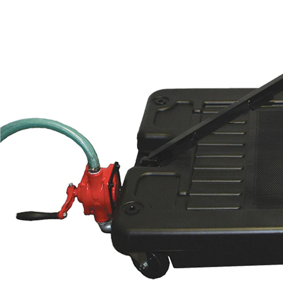 18 gal Low-Profile Waste Oil Drain - Rotary Evacuation Pump