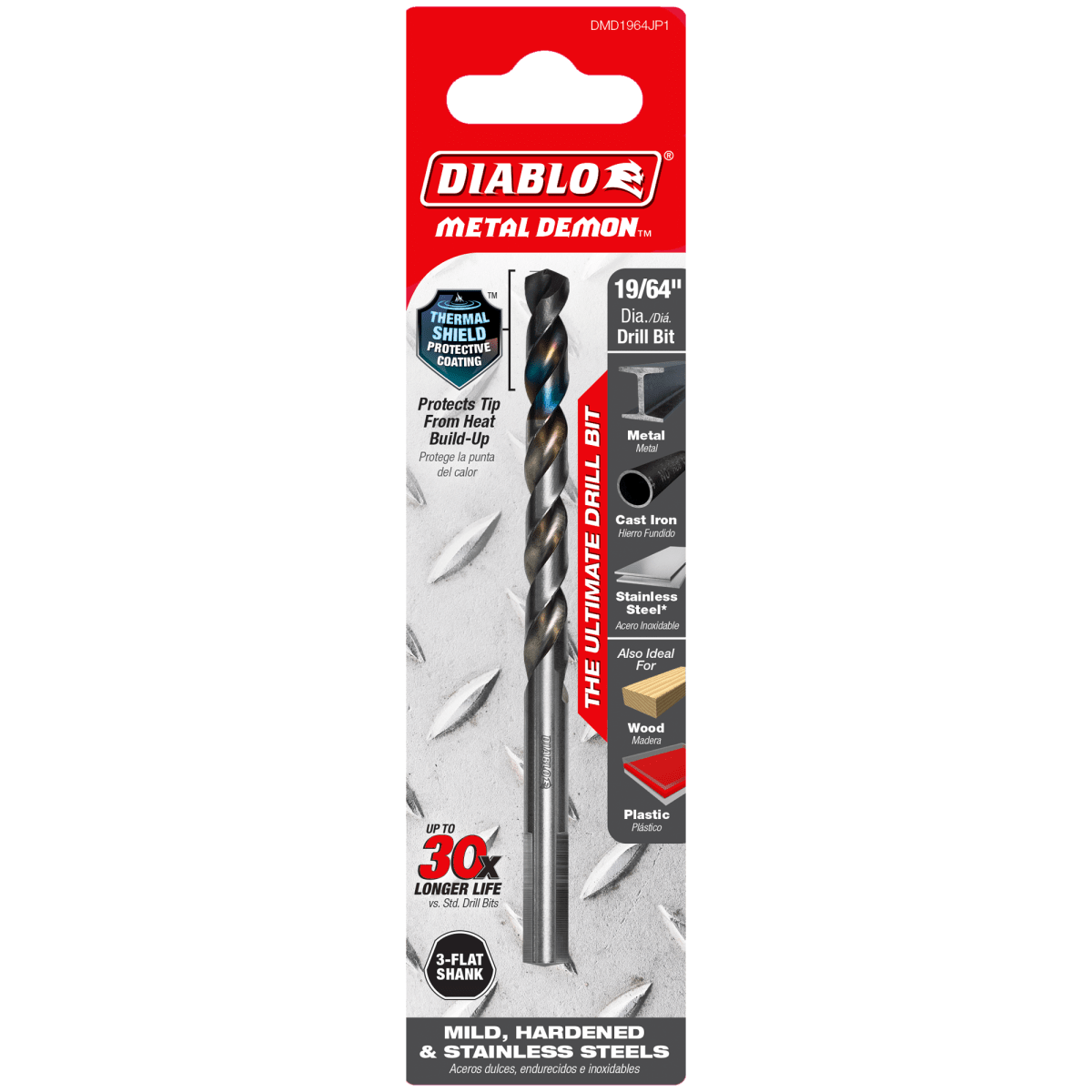 19/64" Metal Demon™ Drill Bit for Mild, Hardened and Stainless Steels - AAA Industrial Supply