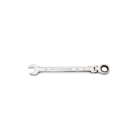 19mm 90 - Tooth 12 Point Flex Head Ratcheting Combination Wrench - AAA Industrial Supply