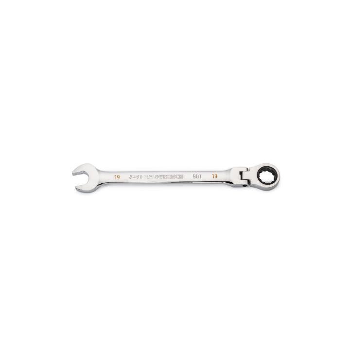 19mm 90 - Tooth 12 Point Flex Head Ratcheting Combination Wrench - AAA Industrial Supply
