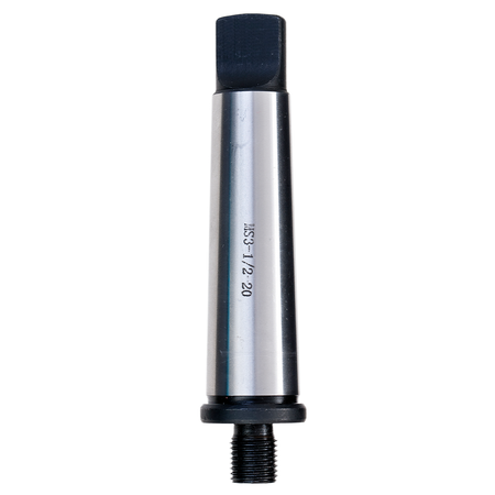 Adapter, morse taper, MT3, thread, 1/2".