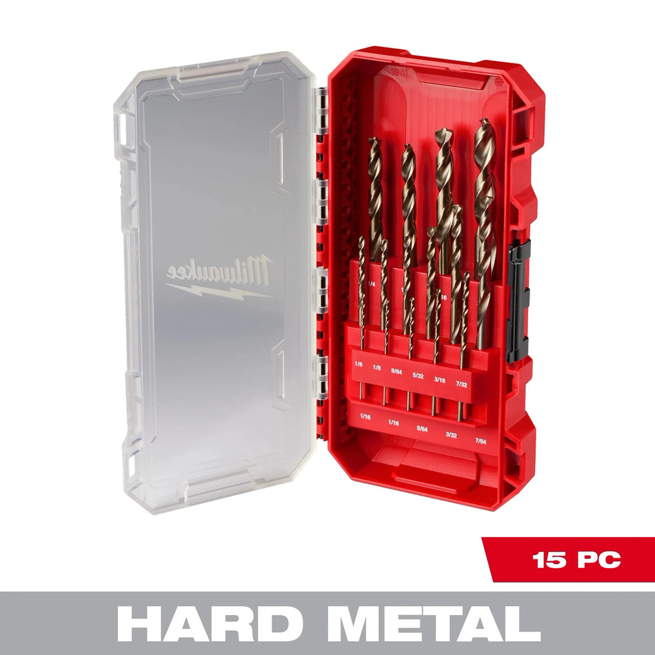 15PC RED HELIX™ Cobalt Drill Bit Set