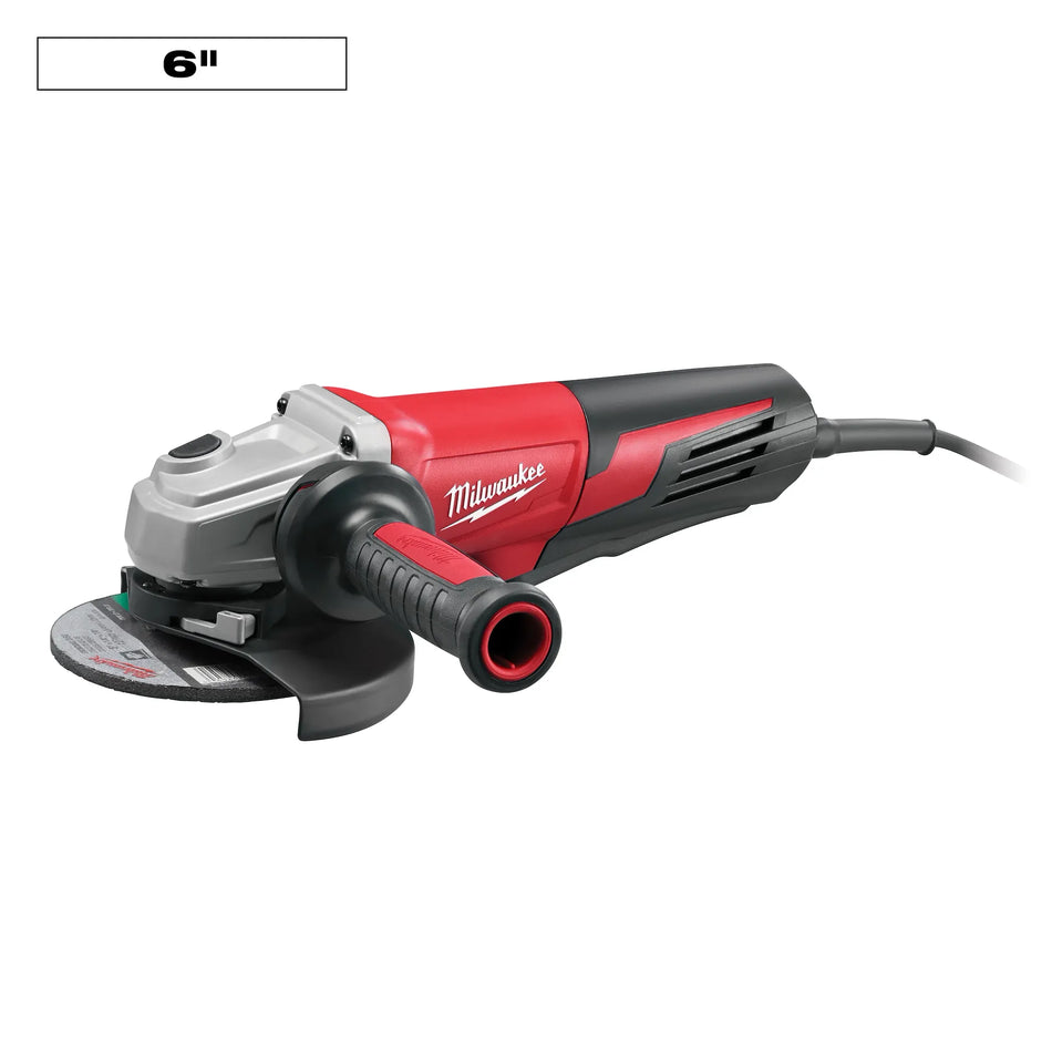 13 Amp 6"   Small Angle Grinder  Paddle, Lock-On