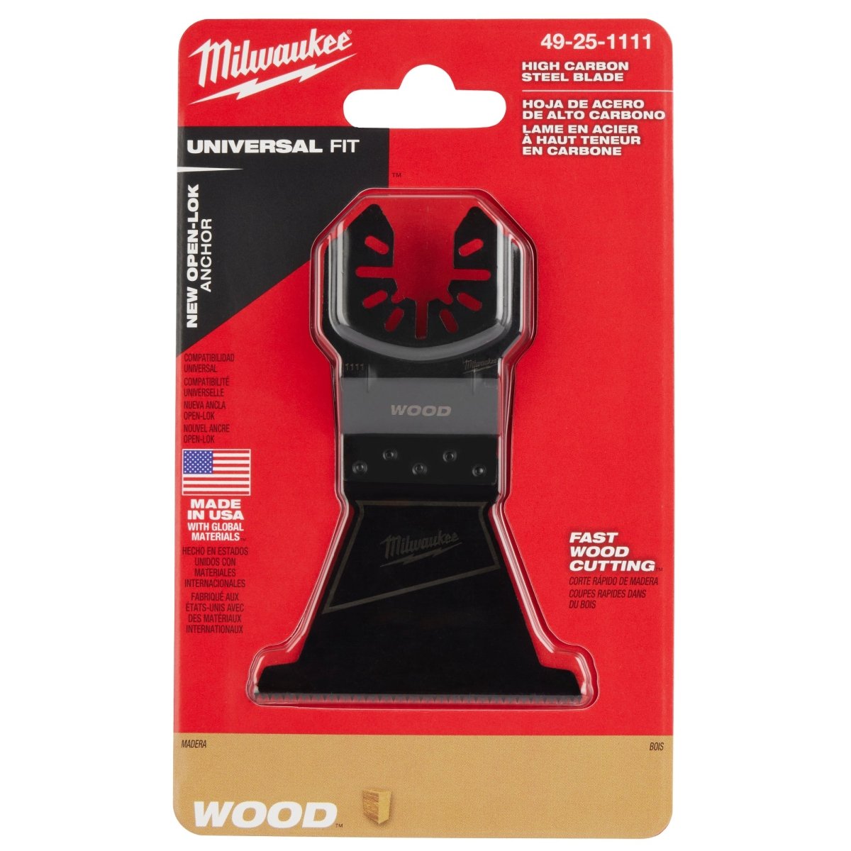 2 - 1/2” High Carbon Steel Wood Universal Fit Oscillating Multi - Tool Blade (1 PK) - AAA Industrial Supply
