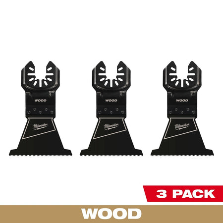 2 - 1/2” High Carbon Steel Wood Universal Fit Oscillating Multi - Tool Blade (3 PK) - AAA Industrial Supply