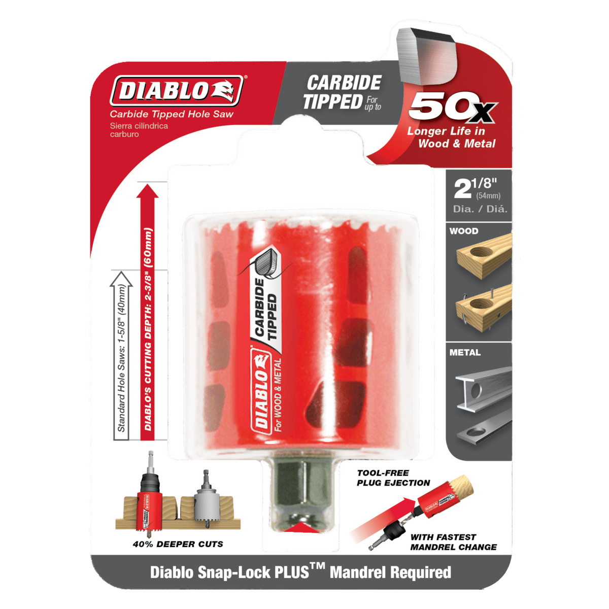 2 - 1/8" Carbide Teeth Hole Saw for Wood and Metal - AAA Industrial Supply