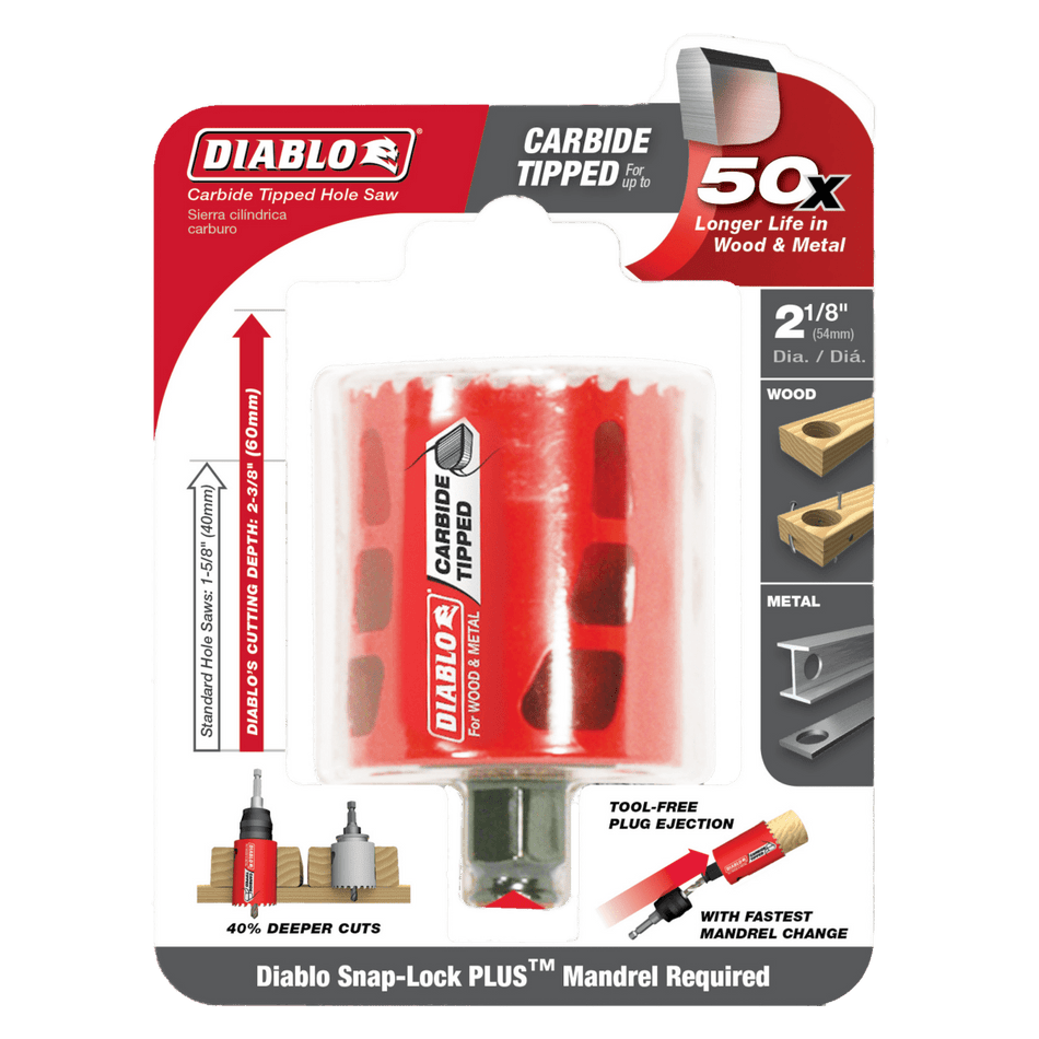 2 - 1/8" Carbide Teeth Hole Saw for Wood and Metal - AAA Industrial Supply