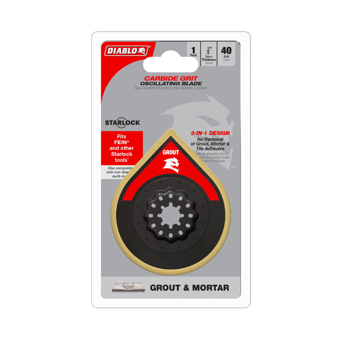 2 - 3/4" Starlock Carbide Grit Oscillating Sanding Blade for Grout and Mortar - AAA Industrial Supply