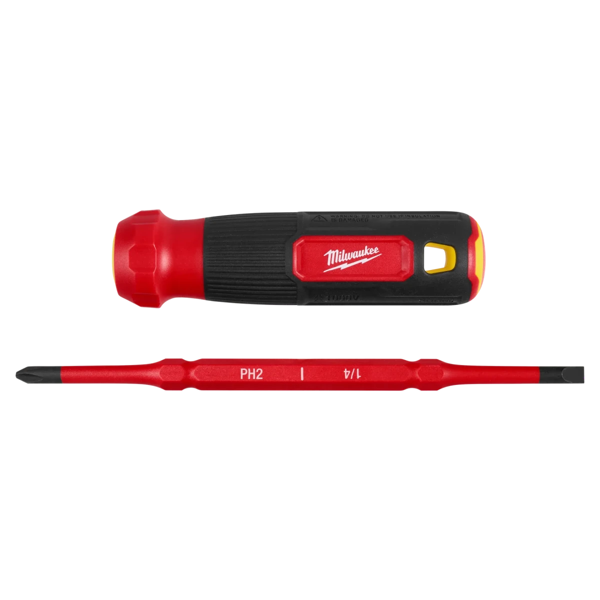 2-in-1 1000V Insulated Flip Shank Multi-Bit Screwdriver - AAA Industrial Supply