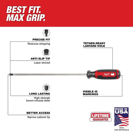 2 PC. 10" Cushion Grip Screwdriver Set (USA) - AAA Industrial Supply
