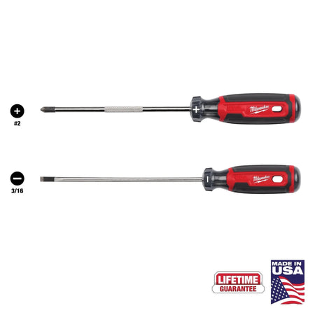 2 PC. 6" Cushion Grip Screwdriver Set (USA) - AAA Industrial Supply