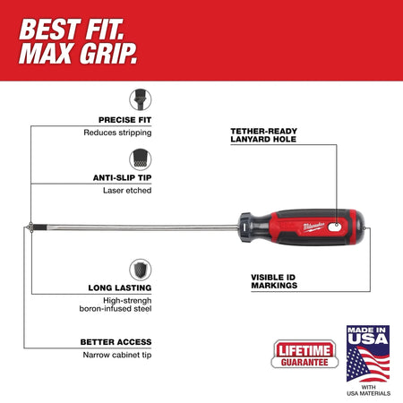 2 PC. 6" Cushion Grip Screwdriver Set (USA) - AAA Industrial Supply