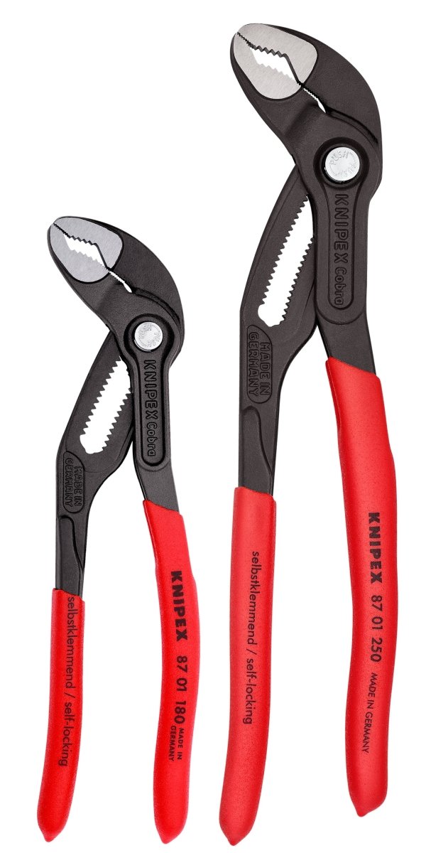 2 Pc Cobra® Water Pump Pliers Set, Non - Slip Plastic - AAA Industrial Supply