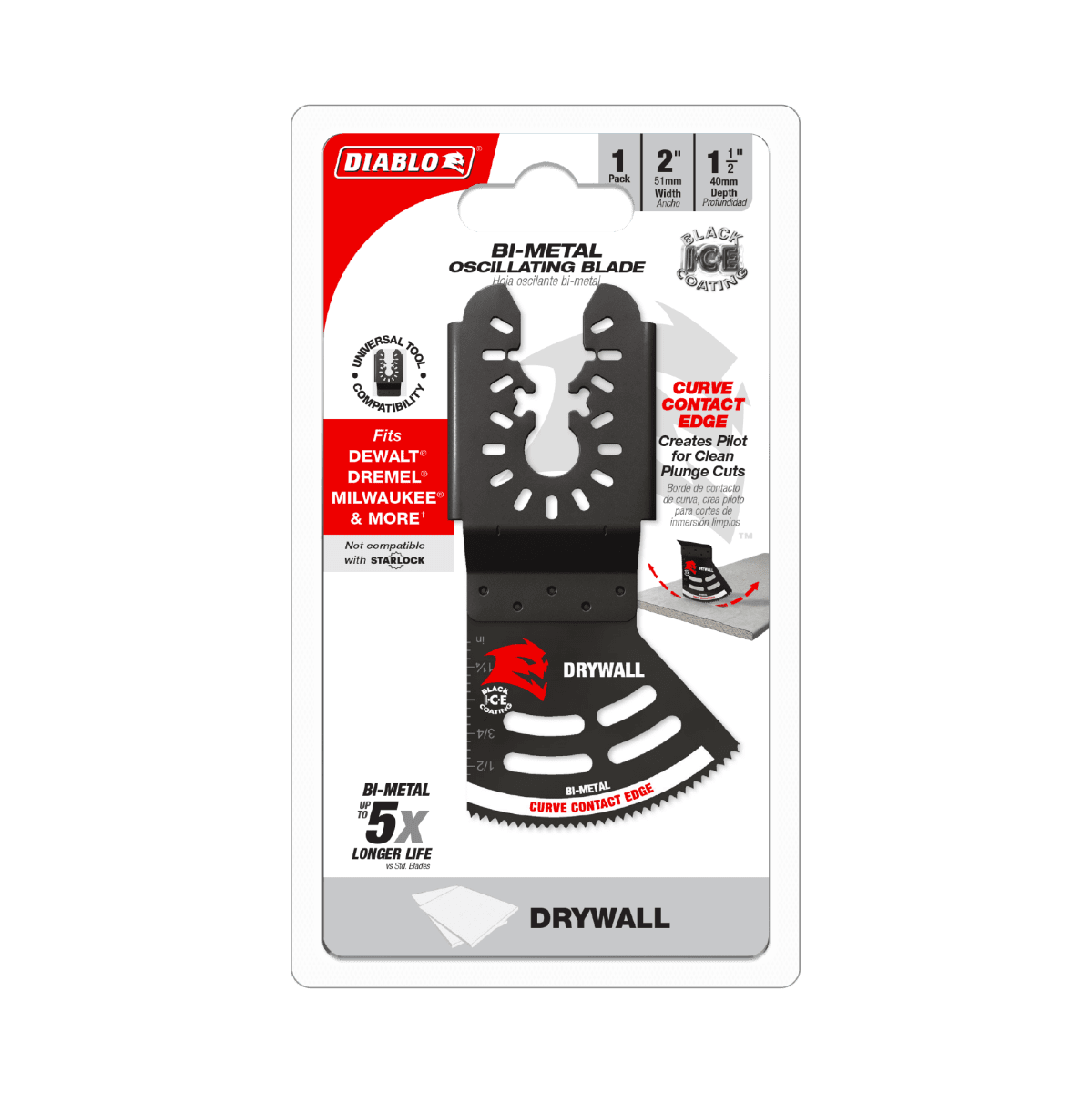 2" Universal Fit Bi - Metal Oscillating Blade for Drywall - AAA Industrial Supply