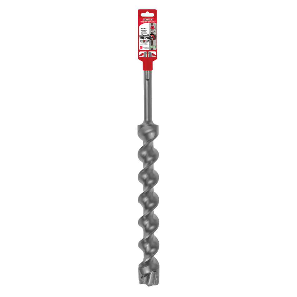 2" x 16" x 21" Rebar Demon™ SDS - Max 4 - Cutter Carbide - Tipped Hammer Drill Bit - AAA Industrial Supply