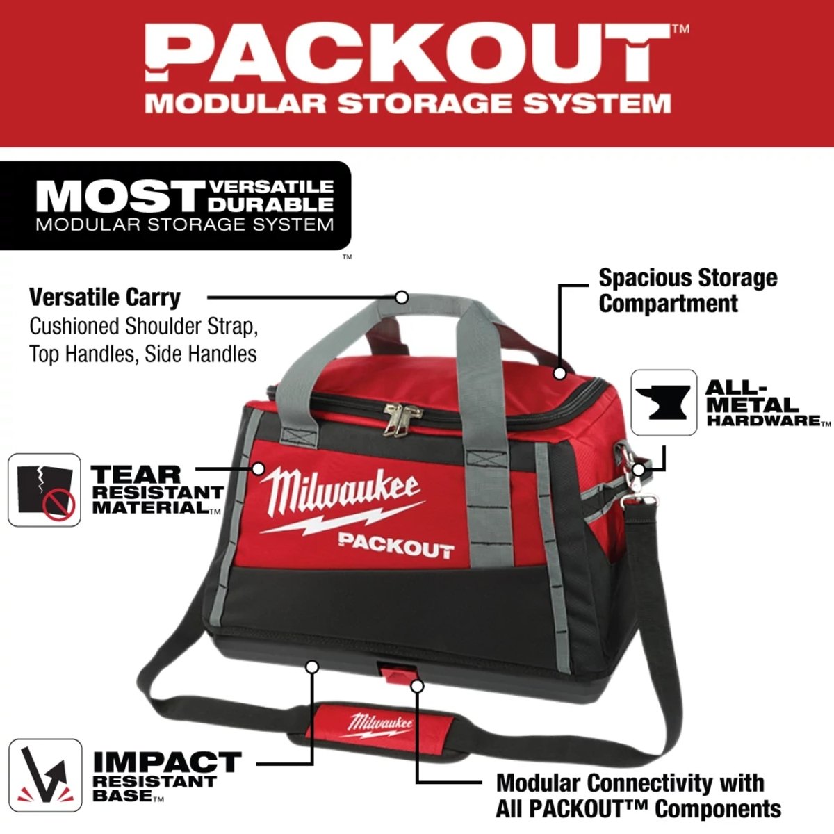 20" PACKOUT™ Tool Bag - AAA Industrial Supply